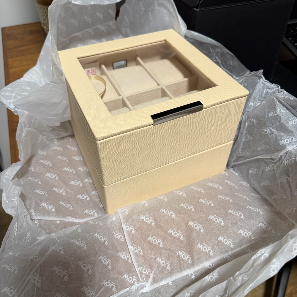Wolf Elegant Cream Watch Box
